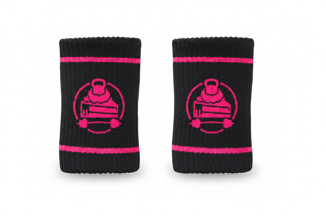 Iron Cake Wristbands – Pink Stripes